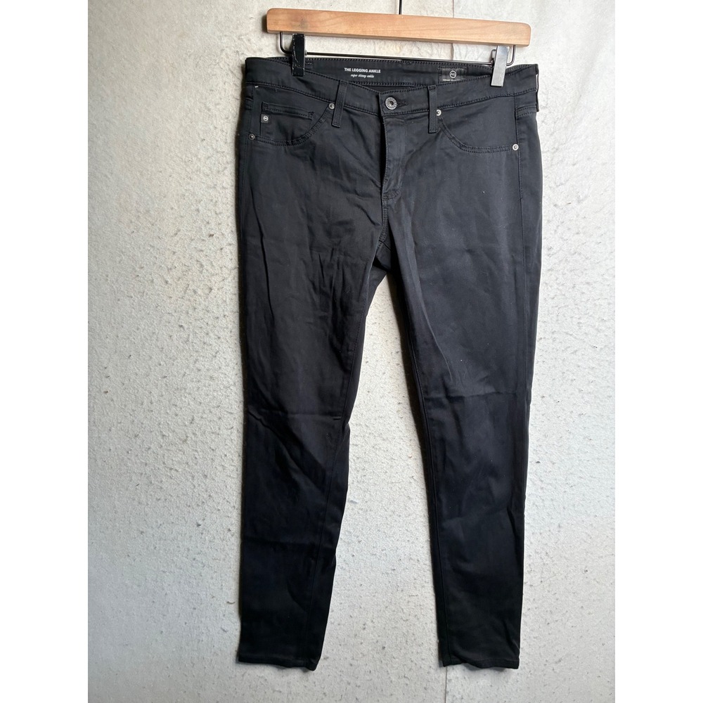AG Adriano Goldschmied The Legging Ankle Super Skinny Jeans Black 28R